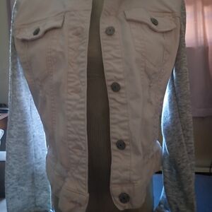 Mudd Pink and Gray Jean Jacket